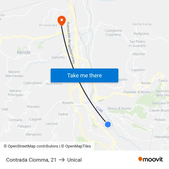 Ciomma District, 21 to Unical map