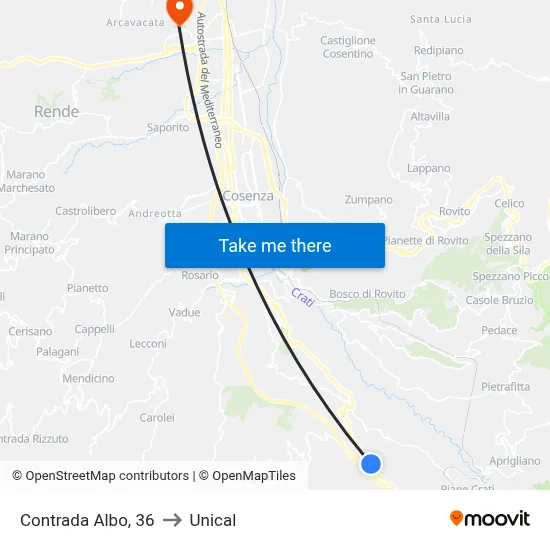 Albo District, 36 to Unical map