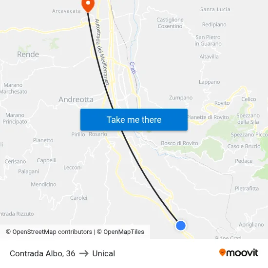 Albo District, 36 to Unical map
