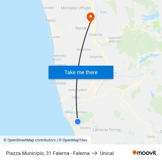 Town Hall Square, 31 Falerna - Falerna to Unical map