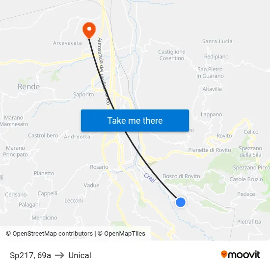 Sp217, 69a to Unical map