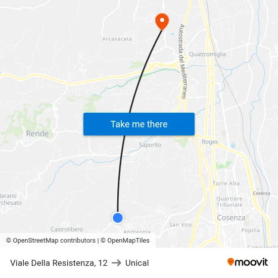 Resistance Avenue, 12 to Unical map