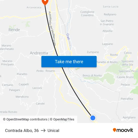 Albo District, 36 to Unical map