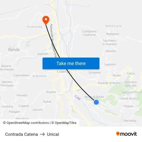 Catena District to Unical map