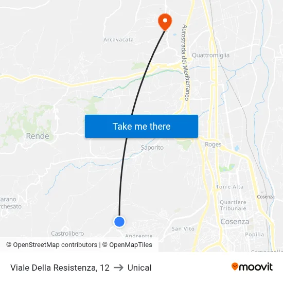 Resistance Avenue, 12 to Unical map