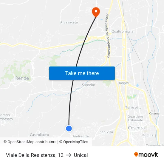 Resistance Avenue, 12 to Unical map