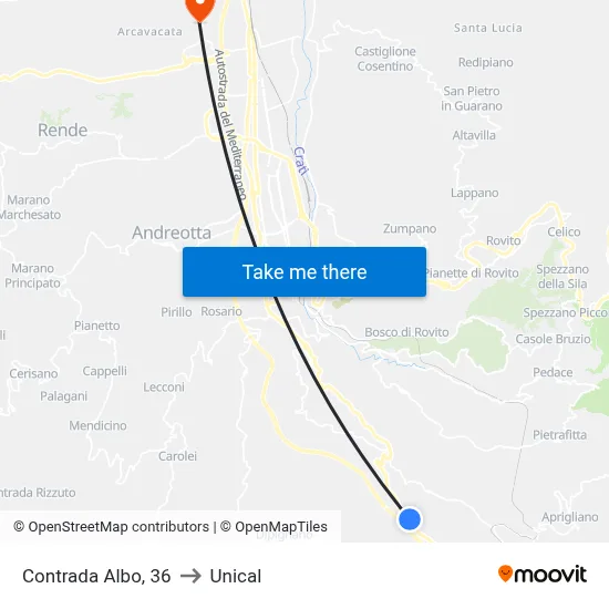 Albo District, 36 to Unical map