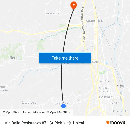 Resistance Street 87 - (On Request) to Unical map