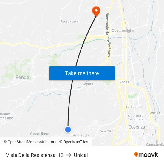 Resistance Avenue, 12 to Unical map