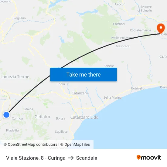 Station Avenue, 8 - Curinga to Scandale map