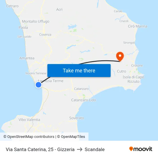 Santa Caterina Street, 25 - Gizzeria to Scandale map