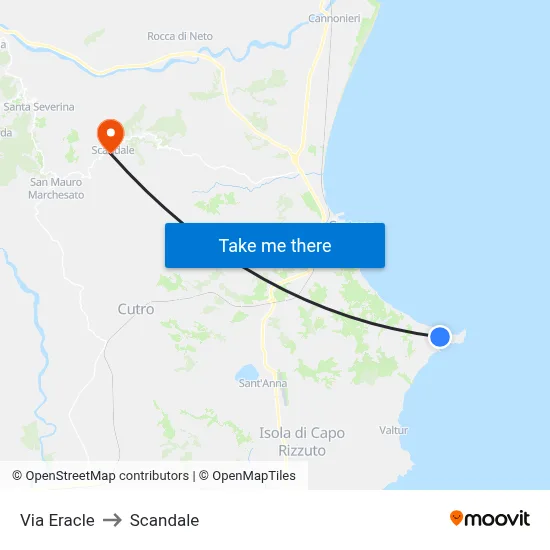 Eracle Street to Scandale map