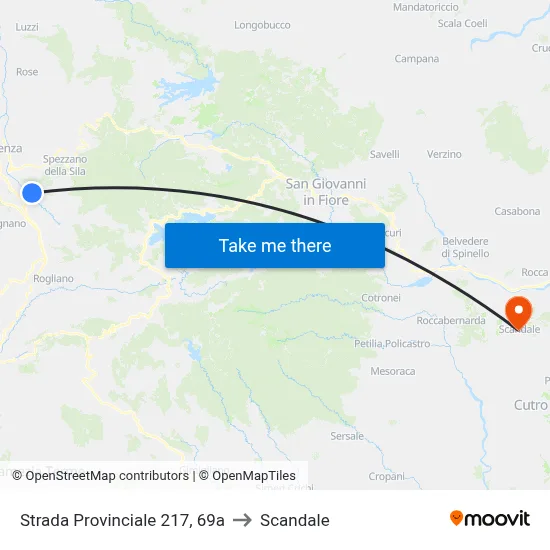 Provincial Road 217, 69a to Scandale map