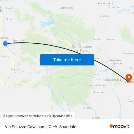 Via Soluzzo Cavalcanti, 7 to Scandale map