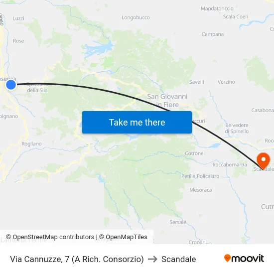 Via Cannuzze, 7 (On Request - Consortium) to Scandale map