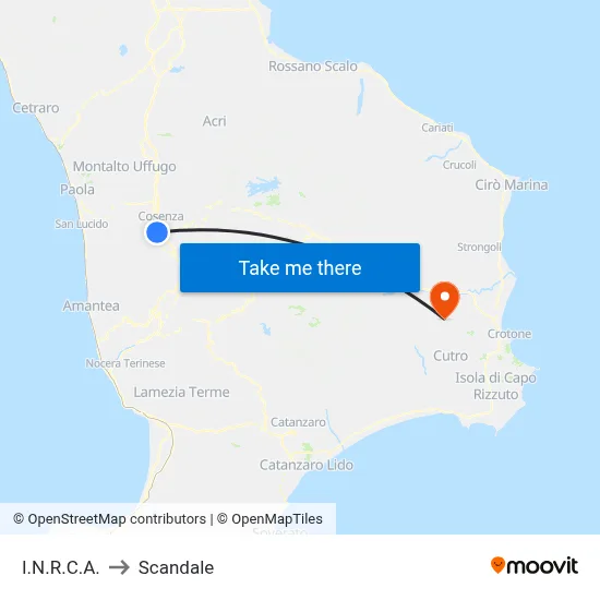 I.N.R.C.A. to Scandale map