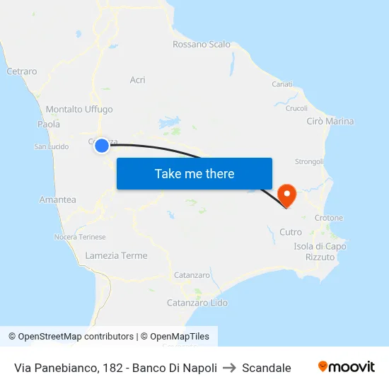 Panebianco Street, 182 - Bank of Naples to Scandale map