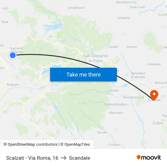 Scalzati - Roma Street, 16 to Scandale map