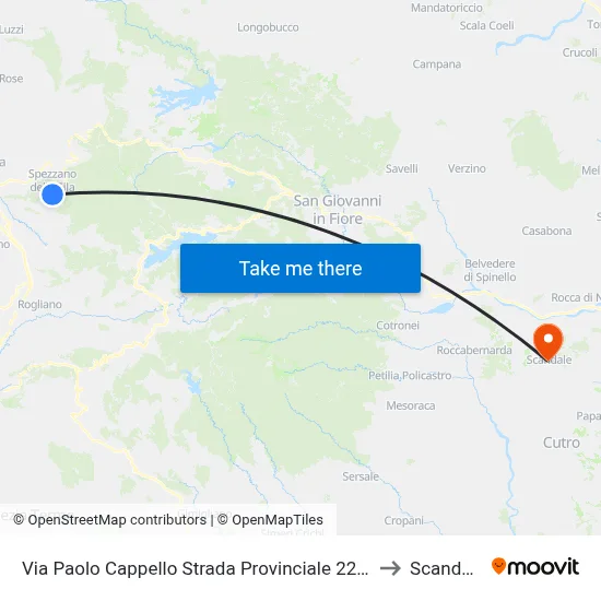 Via Paolo Cappello Provincial Road 226, 1 to Scandale map