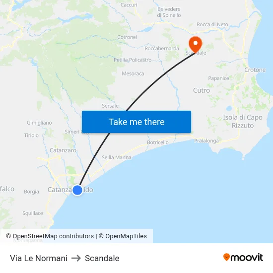 Le Normani Street to Scandale map