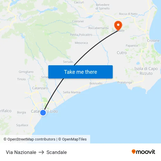 National Street to Scandale map
