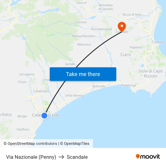 National Road (Penny) to Scandale map