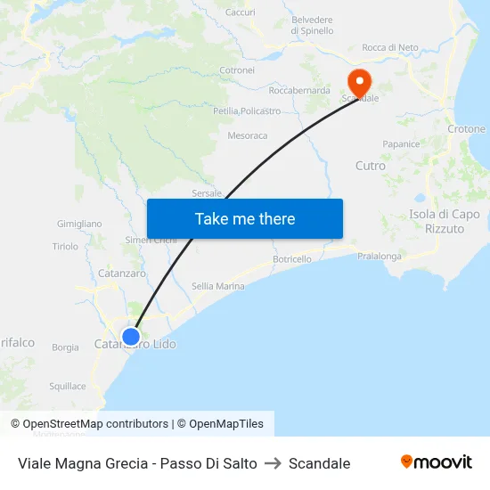 Magna Grecia Avenue - Passo Di Salto to Scandale map