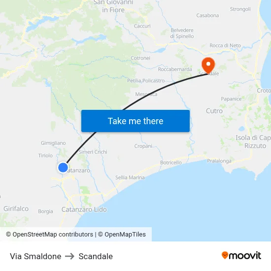 Smaldone Street to Scandale map