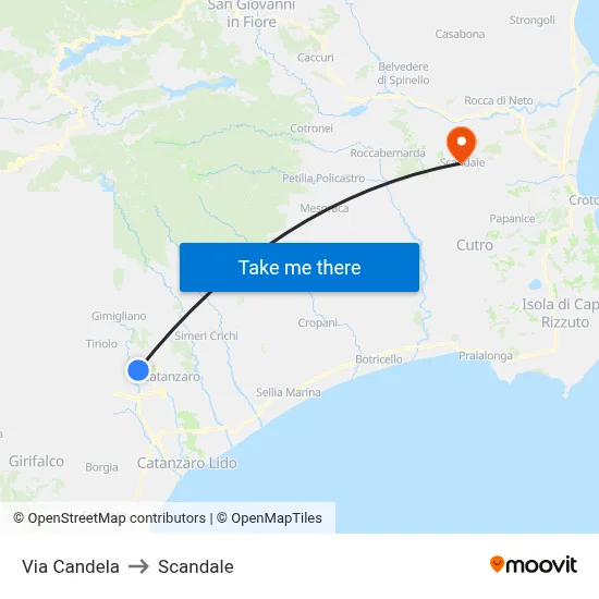 Candela Street to Scandale map