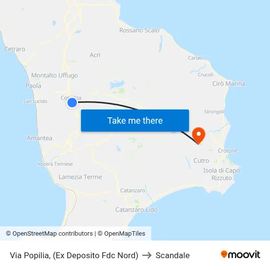 Popilia Street (Ex FDC North Depot) to Scandale map