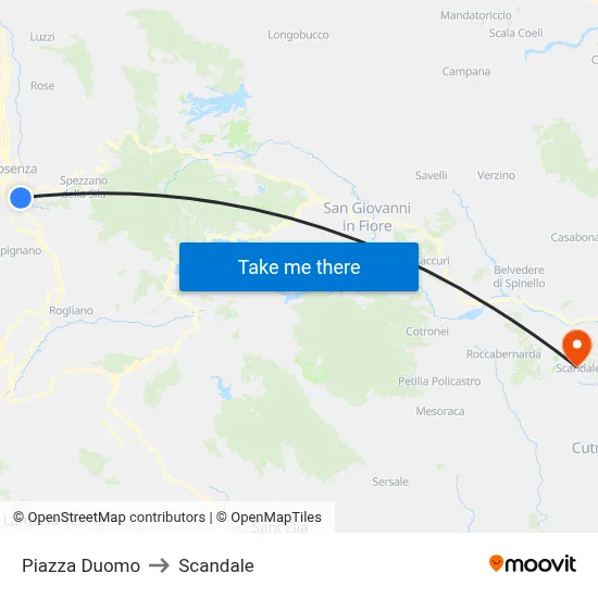Cathedral Square to Scandale map