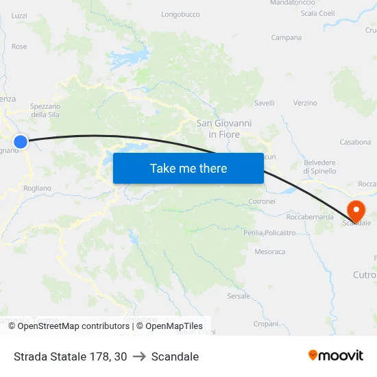 State Road 178, 30 to Scandale map