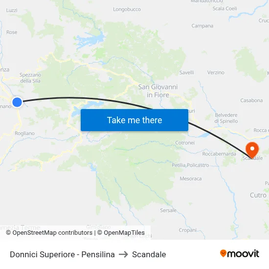 Upper Donnici - Bus Shelter to Scandale map