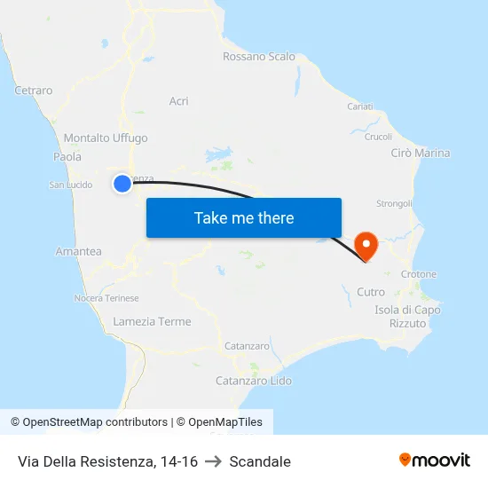 Resistance Street 14-16 to Scandale map