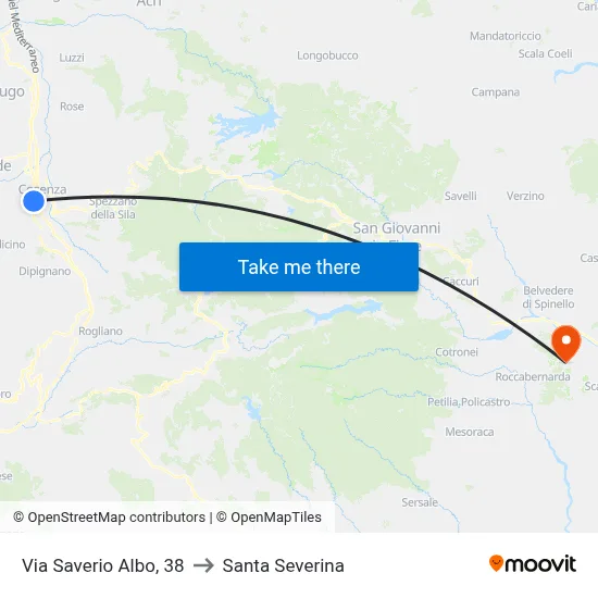 Via Saverio Albo, 38 to Santa Severina map