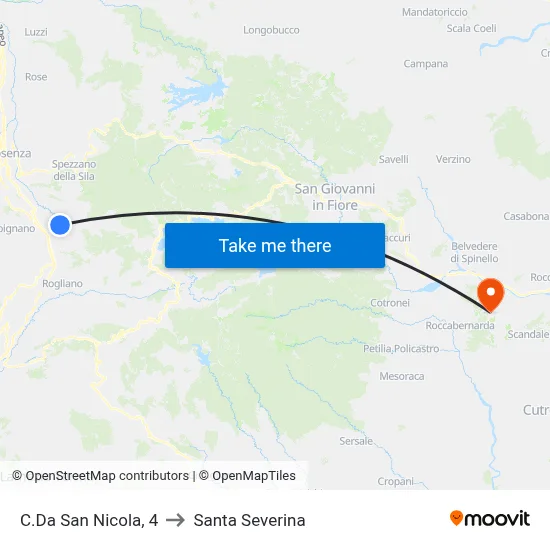 San Nicola District, 4 to Santa Severina map