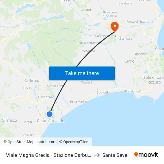 Viale Magna Grecia - IP Gas Station to Santa Severina map