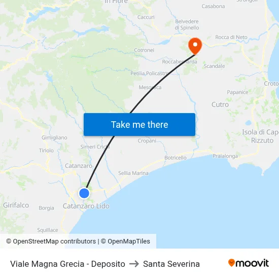 Magna Grecia Avenue - Depot to Santa Severina map