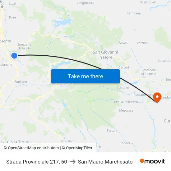 Provincial Road 217, 60 to San Mauro Marchesato map