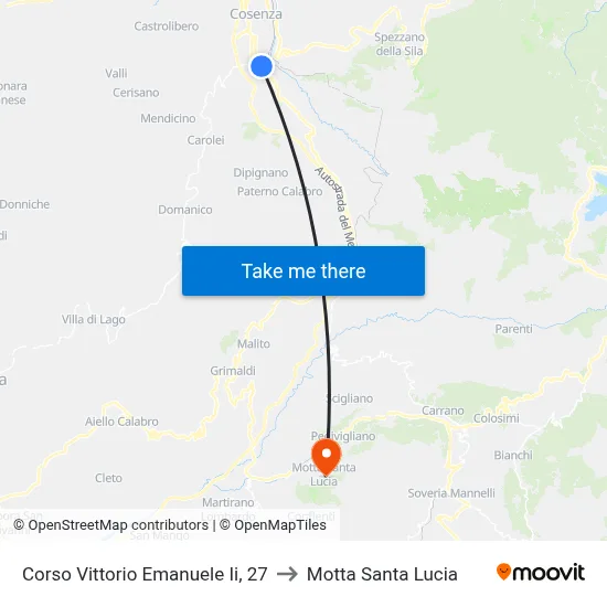 Victor Emmanuel II Avenue, 27 to Motta Santa Lucia map