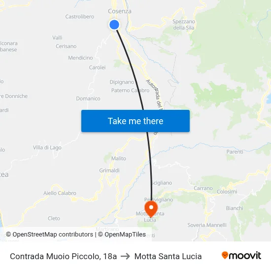 Muoio Piccolo District, 18a to Motta Santa Lucia map