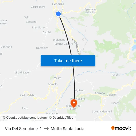 Via Del Sempione, 1 to Motta Santa Lucia map