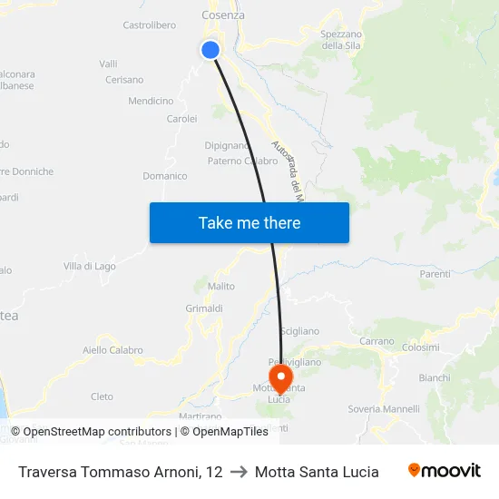 Tommaso Arnoni Traverse, 12 to Motta Santa Lucia map