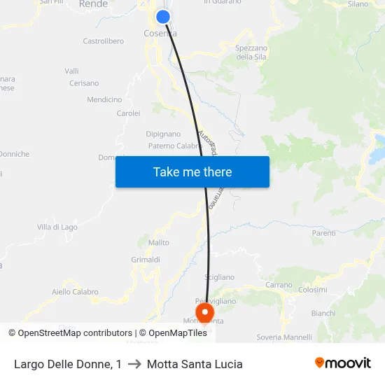 Women's Square, 1 to Motta Santa Lucia map