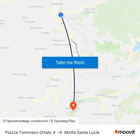 Tommaso Ortale Square, 4 to Motta Santa Lucia map