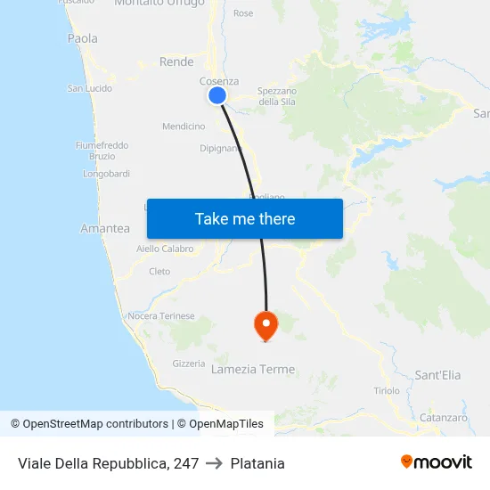 Republic Avenue, 247 to Platania map