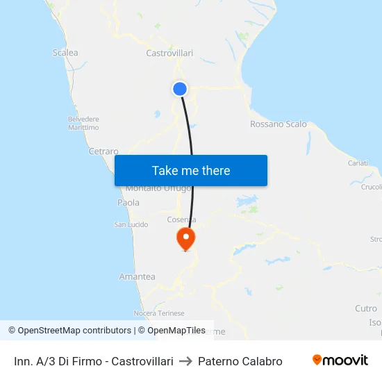 Inn. A/3 Di Firmo - Castrovillari to Paterno Calabro map