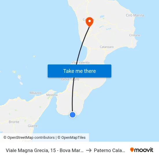 Magna Grecia Avenue, 15 - Bova Marina to Paterno Calabro map