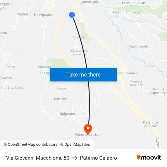 Giovanni Macchione Street, 50 to Paterno Calabro map