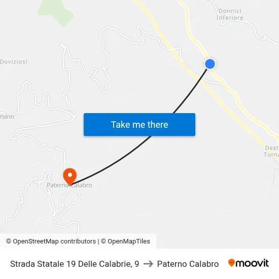 State Road 19 of Calabria, 9 to Paterno Calabro map